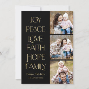 Wishful Words EDITABLE COLOR Holiday Foto Card Feiertagskarte