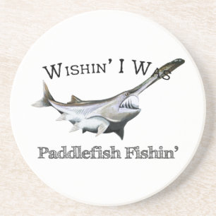 Wishin zum Paddlefish Fishin Getränkeuntersetzer