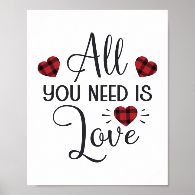 Wishing Happy Valentines Day Poster (Vorne)