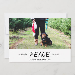 Wishing Peace on Earth Foto Modern Minimalistisch Feiertagskarte