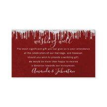 Wishing Well For Wedding Invitation Red Wine