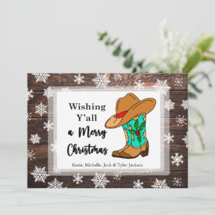 Wishing Y'all ein frohes Weihnachten  Grußkarte