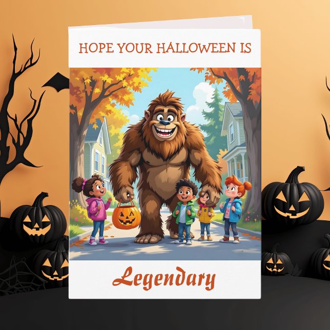 Wishing you a Legendary Halloween! | Bigfoot Karte (Von Creator hochgeladen)