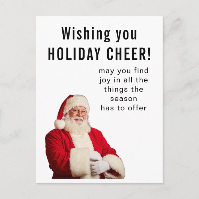 Wishing you HOLIDAY CHEER Postkarte (Vorderseite)