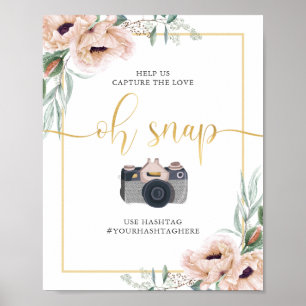 Wispy Boho Floral Poppies Oh Snap Poster