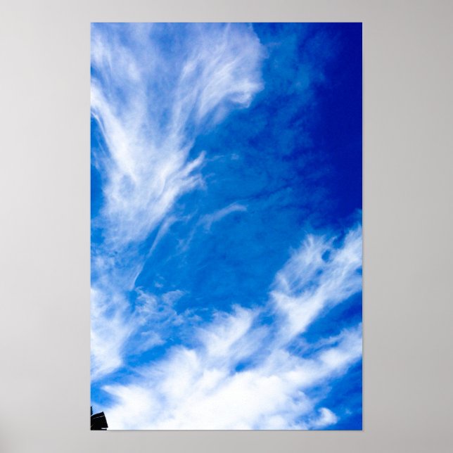Wispy Clouds - Blau Poster (Vorne)