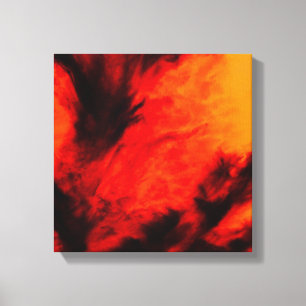 Wispy Clouds - Orange Leinwanddruck