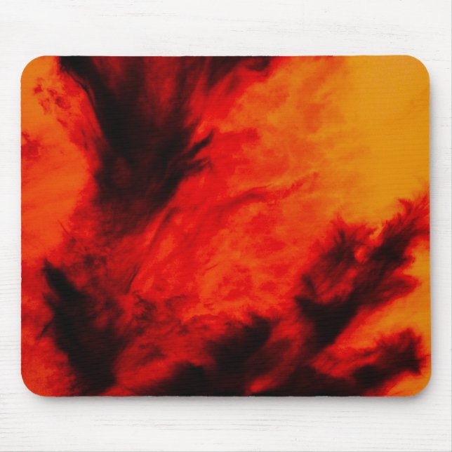 Wispy Clouds - Orange Mousepad (Vorne)