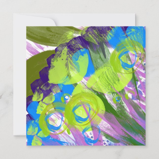 Wispy Garden Geburtstag Einladung (Vorderseite)