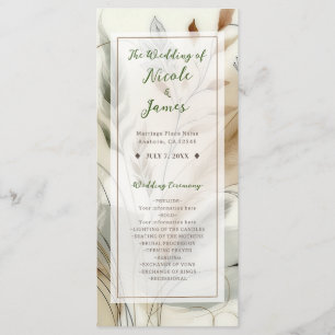 Wispy Greenery Moderne Botanische Boho-Hochzeit Programm