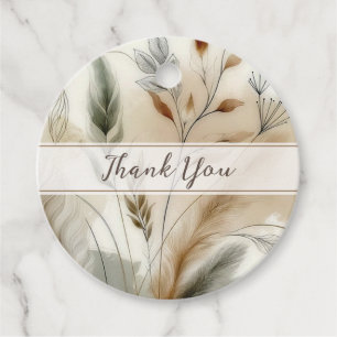 Wispy Greenery Moderne Botanische Hochzeit Geschenkanhänger