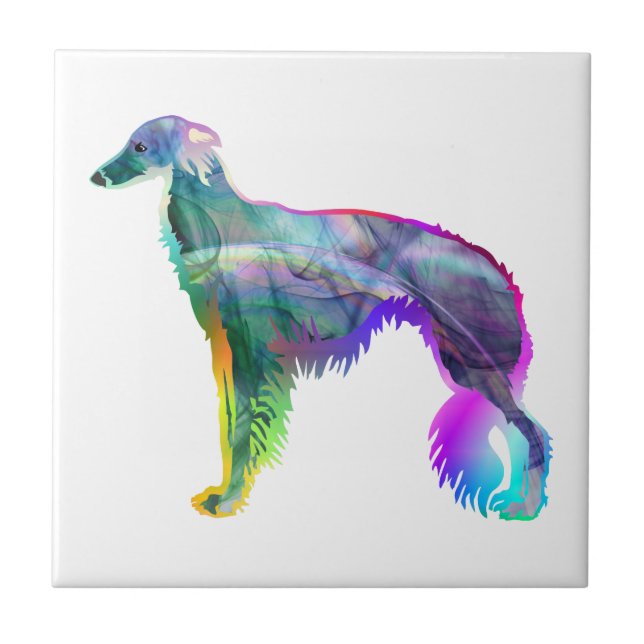 Wispy Silken Windhound  Fliese (Vorderseite)