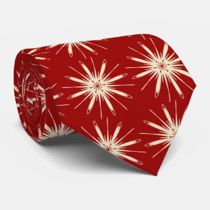 Wispy Snowflake Foulard Red zweiseitig Krawatte