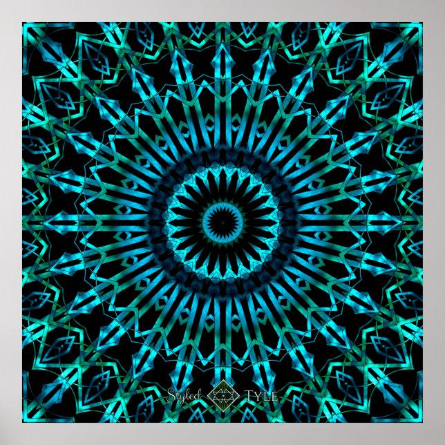 Wispy Spiegel-Mandala 2 Poster (Vorne)