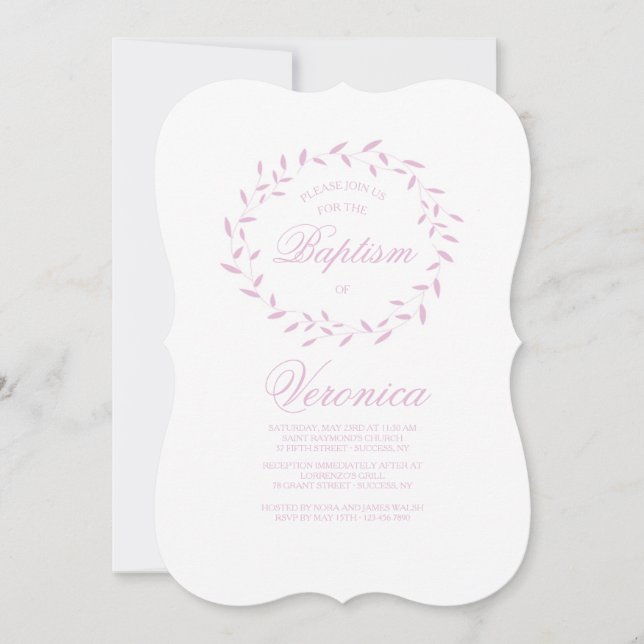 Wispy Wreath Einladung (Vorderseite)