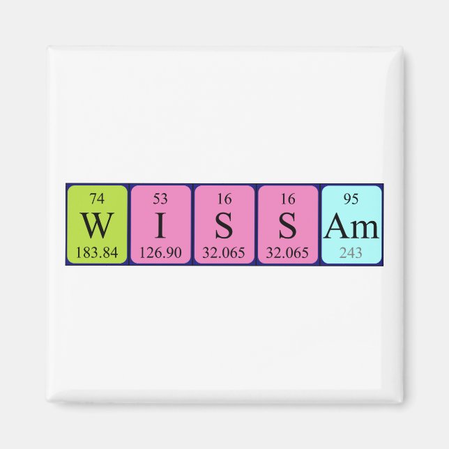 Wissam Periodennamenmagnet Magnet (Vorne)