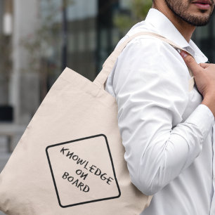 Wissen an Bord Lehrer Erzieher Geschenk Tragetasche