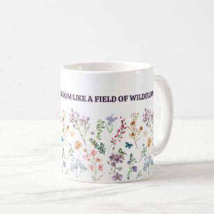 Wissen blüht Tasse, Wildblumen-Studieninspiration Kaffeetasse