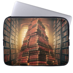 Wissen in einer ruhigen Bibliothek Laptopschutzhülle