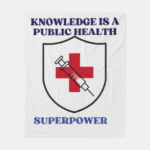 Wissen ist eine öffentliche Gesundheits-Superpower Fleecedecke
