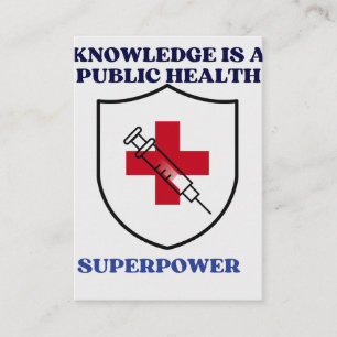 Wissen ist eine öffentliche Gesundheits-Superpower Visitenkarte