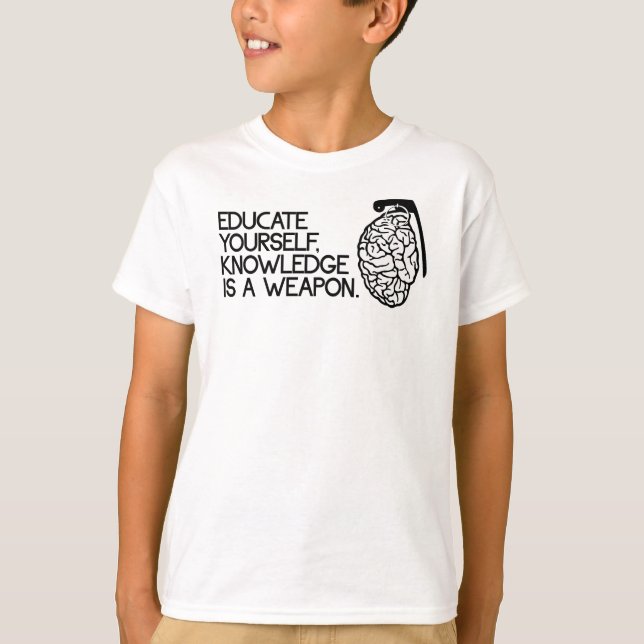 Wissen ist eine Waffe T-Shirt (Vorderseite)