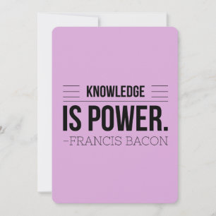 Wissen ist Power Francis Bacon Motivation Zitat