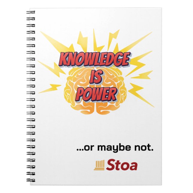 Wissen ist Power-Notebook Notizblock (Vorderseite)