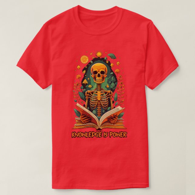 Wissen ist Power T-Shirt (Design vorne)