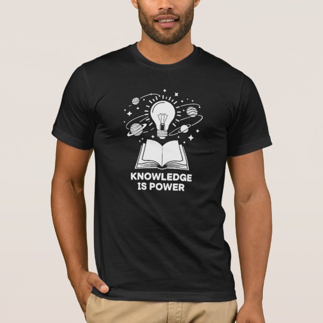 Wissen ist Power T - Shirt (Vorderseite)