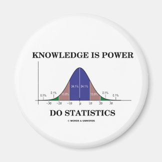 Wissen ist Power tun Statistik (Spaß Statistik) Magnet