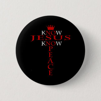 Wissen Jesus kennen Friedensreligiös Christlich Button