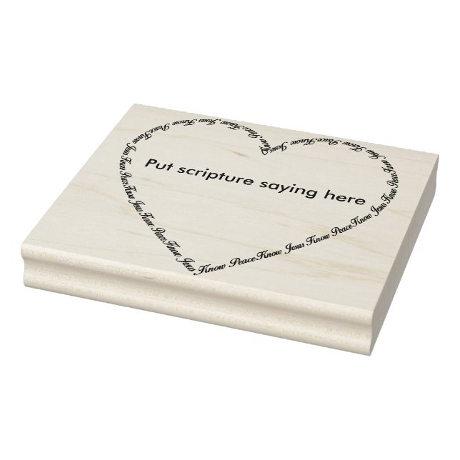 Wissen Jesus kennt das Friedensherz Rahmen 2 Art B Gummistempel (Stempel)