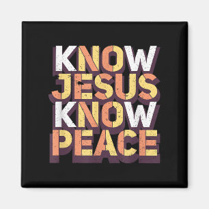 Wissen Jesus kennt den Frieden Christliche religiö Magnet