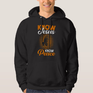 Wissen Jesus kennt die Friedensbibel-Studie Christ Hoodie