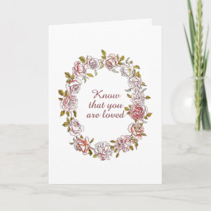 Wissen Sie, dass Sie Komfort und Kümmre lieben Karte