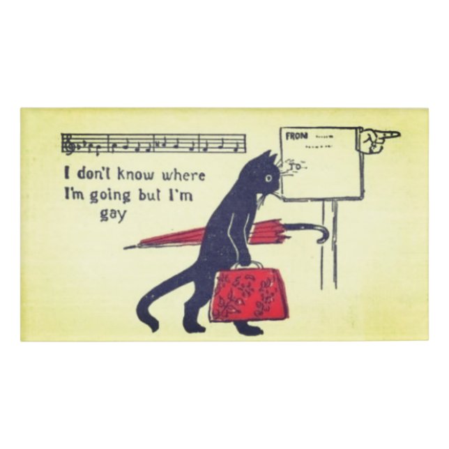 Wissen Sie nicht, wohin ich gehe Namenschild (Vorderseite)