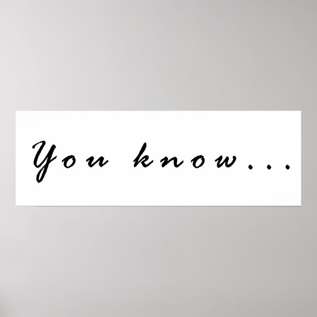 Wissen Sie... Poster (Vorne)