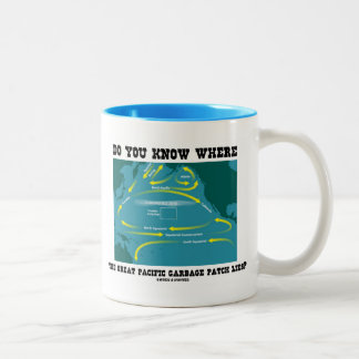 Wissen Sie, wo großer pazifischer Abfall-Flecken Zweifarbige Tasse