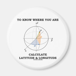 Wissen Sie, wo Sie Latitude und Längengrad berechn Magnet