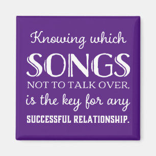 Wissen, über welche Lieder nicht zu reden sind Magnet