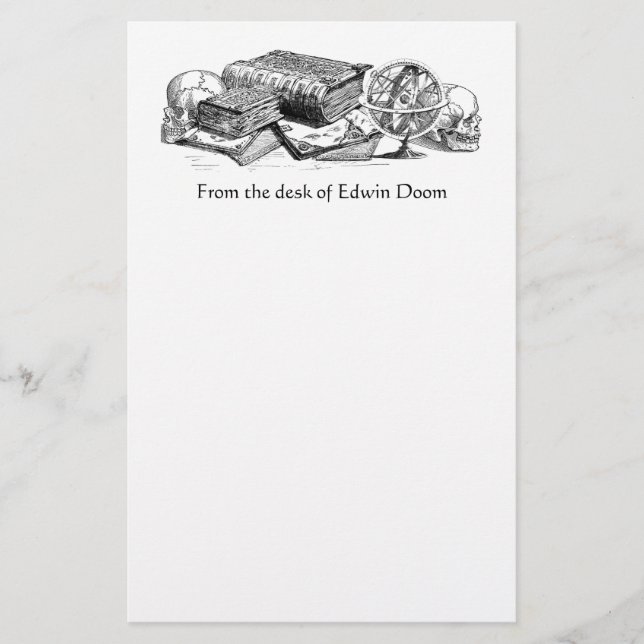 Wissen und Tod Briefpapier (Vorderseite)