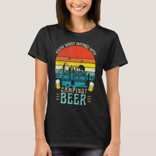 Wissen was mit Camping Bier Grafik Alkohol reimt T-Shirt
