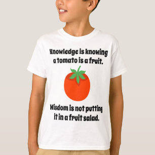 Wissen weiß, dass eine Tomate ein fruchtiger, sonn T-Shirt