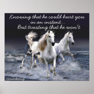Wissendes WhiteHorses könnte er Sie verletzen Poster