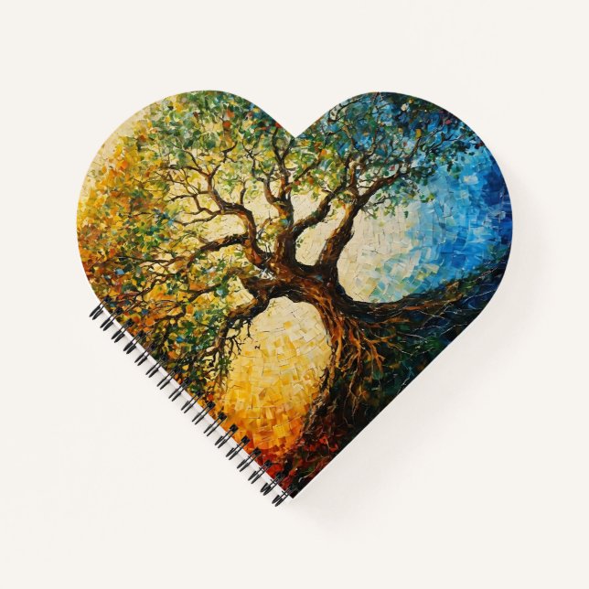 Wissensbaum - Ölgemälde Notizbuch (Vorderseite)