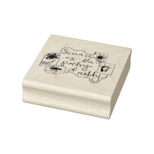 Wissenschaft als Poesie zitiert mit Illustrationen Gummistempel