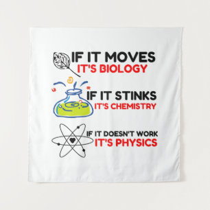 Wissenschaft BIOLOGIE CHEMIE PHYSIK Wandteppich