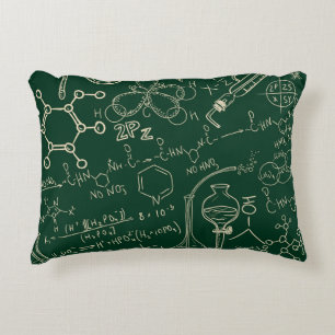 Wissenschaft, Chemie, vintage Labor Muster Dekokissen