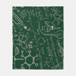 Wissenschaft, Chemie, vintage Labor Muster Fleecedecke